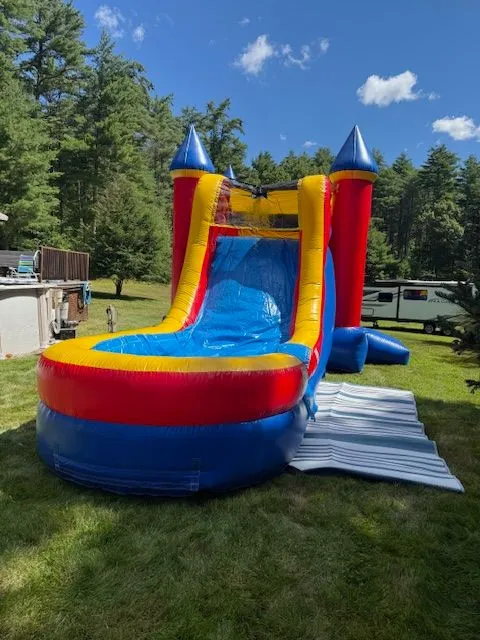 Castle Combo Bounce House Water Slide1